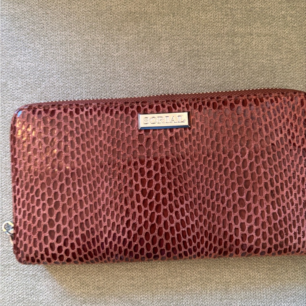 Sorial Textured Brown Wallet